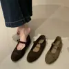Zapatos Individuales Mary Jane Planos de Boca Baja Estilo Retro Francés 2026 Primavera/Otoño Nuevos Puntera Redonda Correa Única Hebilla Zapatos de Abuela
