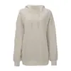 Moletom Casual Soltinho Feminino Europeu e Americano Outono e Inverno Novo Versátil Casual Simples Cor Lisa Máscara para Olhos Moletom de Manga Longa