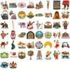 50 piezas de pegatinas de graffiti de dibujos animados de estética india para decoración DIY de teléfonos móviles, computadoras, materiales de agenda impermeables y pegatinas de regalo