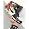 Zapatos de Baloncesto Putian Originales Aj1 Jordan 1 de Caña Alta Panda Blanco y Negro Chicago Zapatillas Trituradas Zapatos Deportivos para Hombre y Mujer Zapatillas Casuales