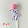 Decoração de bolo bola de lantejoulas fita plug-in mesa de sobremesas cor coração de menina pirulito plug para assar