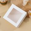 Caja de repostería en existencias, caja para hornear pasteles, suministro transfronterizo de Amazon, embalaje para pastel de soufflé, ventana, tarjeta de vaca, tarjeta blanca