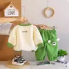 Conjunto de Otoño para Niños 2026 Estilo Nuevo Sudadera Casual de Manga Larga para Bebé Niño Conjunto de Dos Piezas Moderno