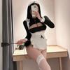 Tamanho grande Mago Sexy Uniforme Secundário COS Fofo Maid Lolita vestido Uniforme de Empregada Tentação Sexy