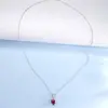Zhou Hengfu Joias Rubi Cultivado Colar Fabricante Atacado Fashionable Joias de Alto Padrão Estilo Coreano Pingente Simples para Mulheres