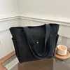Bolsa de lona Bolsa feminina Bolsa de ombro única Estudantes universitários Bolsa multifuncional Bolsa de viagem Grande capacidade Bolsa de conserto com vários bolsos