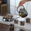 Set de té para tetera de cerámica eléctrica para uso doméstico, tetera de oficina, hervidor de agua de vidrio, juego de té