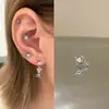 Lindo Brinco de Osso da Orelha Sino Amor Fofo Delicado Brincos de Saturno Feminino Versátil Elegante Parafuso de Osso da Orelha