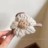 Presilha de cabelo de pelúcia cor de café estilo coreano, um acessório de cabelo sofisticado e versátil para mulheres, tamanho grande, realça o volume do cabelo, estilo presilha de tubarão