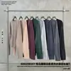 Nova Camiseta Masculina de Manga Longa Outono/Inverno 2026, Algodão Puro, Gola Redonda, Corte Solto, Quadrada, Borda Desfiada, Toque Macio, Manga Longa Lavada e Desgastada