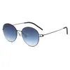 Gafas de Sol Ligeras de Metal con Montura Fina Anti-UV y Patillas Flexibles para el Viaje Diario Wm21016
