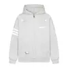 Sudadera cárdigan con capucha bordada con letras retro americana para hombre y mujer, nueva chaqueta casual de otoño de corte holgado, moderna para pareja