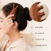Pente de Massagem Meridianos de Sândalo Quatro em Um Cabeça do Couro Cabeludo Pente de Madeira Especial para Mulheres Rugas do Pescoço Rosto Facial Roller Massageador