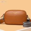 2024 Nuevo Bolso de Cuero para Mujer al Por Mayor Transfronterizo Simple Capa Superior Cuero Vacuno Moda Tendencia Hombro Bandolera Bolso Cuadrado Pequeño