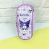 Ins Linda Estuche de Lápices Estampado con Doble Cremallera Dibujos Animados Gran Capacidad PU Estuche de Lápices para Estudiantes Bolsa de Almacenamiento de Cosméticos para Niña