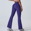 Europeu e Americano Nova calça de ioga apertada cintura alta das mulheres barriga contraindo Pêssego Quadril levantando calças flared calças de fitness esportes ao ar livre