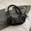 Bolso de Hombro Casual Deportivo Europeo y Americano para Mujer 2025 Nuevo Bolso Cruzado de Bloques de Color Bolso de Hombro Simple con Estilo para Mujer