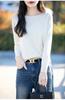 Camiseta Base de Punto de Algodón Puro con Cuello en V Anti-Pilling para Mujer, Nuevo Suéter Interior Suave y Acogedor, Top de Moda Versátil Holgado
