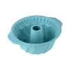 Molde de Silicona para Pastel Bundt de 9 Pulgadas Resistente a Altas Temperaturas Perfecto para Hornear Pasteles, Pudines y Más Azul Nórdico Flexible Antiadherente y Fácil de Limpiar