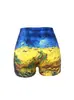 D9895 Amazon Quente Europeu e Americano Feminino Sexy Feminino Shorts Apertados Shorts Estampados Calças de Yoga