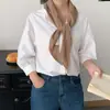 Bufanda Larga de Seda para Mujer 2025 Nueva Moda de Invierno Versátil Cálida Decorativa Bufanda de Cuello de Gama Alta Venta al por Mayor