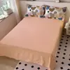 Sábana de cama auténtica 13376 de algodón puro, sábana de cama de ancho amplio 100% algodón, sábana de cama estampada de color liso, sábana de cama de algodón puro de alta calidad hecha a medida