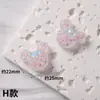 Mini Lentejuela de Azúcar Dibujos Animados Cereza Accesorios de Resina Material para Pasador Hecho a Mano Decoraciones de Resina Pegatinas que Brillan en la Oscuridad