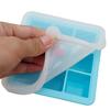 Bandeja de Hielo de Silicona de 9 Compartimentos con Tapa Molde para Cubitos de Hielo DIY Caja Suplemento Alimenticio para Bebé Suministros de Cocina Bandeja de Hielo de Congelación Rápida
