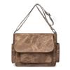 Nuevo Bolso Bandolera Transfronterizo Bolso de Moda para Mujer de Mediana Edad Temperamento Combinable Cuero Suave Gran Capacidad Multicapa Bolso de Hombro Venta al Mayoreo