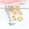 Color fuerte cobre chapado oro blanco incrustado circonita cuenta espaciadora copo de nieve cuenta barril colgante Passepartout accesorios de joyería diy