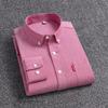 Camisa Oxford de Textil para Hombre 2025 Manga Larga Casual Manga Larga y Corta Camisa Cárdigan Primavera y Verano Color Sólido Joven y de Edad Media Una Pieza