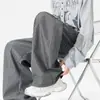 Pantalones casuales a cuadros de estilo americano de moda para primavera y otoño, corte holgado, versátiles, adelgazantes, de pierna ancha y largos