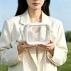 Bolsa de Maquiagem Transparente à Prova d'Água de PVC Portátil para Higiene Pessoal, Bolsa Ita, Item de Suporte para Shows