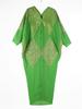 Vestido plisado de moda transfronteriza para mujer, nuevo, elegante, de alta gama, con escote en V, mangas de murciélago bronceadas, suelto, talla grande, vestido largo