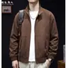 Chaqueta de trabajo con cuello alto para hombre, abrigo casual nuevo para primavera y otoño 2026, estilo retro de moda 'old money', minimalista, talla grande