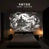Nueva lámpara de proyección de Halloween transfronteriza con doble modo, enchufe directo USB, luz ambiental creativa, luz nocturna de proyección de cielo estrellado