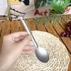 Titanio Puro para Exteriores Tenedor y Cuchara de Titanio Portátil Ultra-Ligera Vajilla de Titanio Juego de Tenedor y Cuchara Camping Tenedor de Metal de Titanio Cuchara para Ensalada