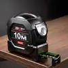 Cinta métrica de acero portátil, nueva, impermeable y resistente al desgaste, con cinta fluorescente, autoblocante, engrosada y endurecida, herramienta de ferretería para sitios de construcción