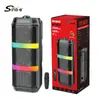 Altavoz Bluetooth Portátil para Exteriores y Escritorio Sing-E de 4 pulgadas con Luces LED Soporta Función de Radio FM
