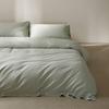 Conjunto de Quatro Peças Espesso Escovado de Algodão de Fibra Longa Micro Veludo Contagem 100, Roupa de Cama Simples de Algodão Quente para Outono e Inverno