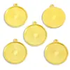 Acessórios para Joias DIY de Liga 20mm Diâmetro Interno Pedra do Tempo Base Redonda Pingente Decorativo para Colar C104