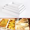 Bandeja Blanca de Melamina Plato para Exhibir Verduras Estofadas Plato para Comida Cocinada Plato Rectangular de Plástico Plato para Platos Fríos Plato para Autoservicio
