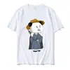 Camiseta de Seda de Leche con Estampado Divertido de Camarón, Versátil Camiseta de Manga Corta con Emoji Humorístico, Top de Verano
