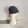 Chapéu de Equitação de Lã Estilo Intelectual Fumeng para Mulheres Outono Inverno Boina Reta Retrô Chapéu Balde Quente Versátil