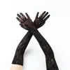 Nuevos Guantes de Encaje para Mujer de Primavera y Verano, Guantes de Novia Sexy, Guantes Largos de Encaje Hueco para Brazos, Estilo Hepburn