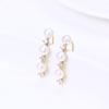 Ganchos para oreja de circonita con retención de color chapados en oro de 14K nacional, aretes de perlas, aretes, accesorios DIY