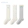 Calcetines de Malla Transpirables Finos de Verano para Niñas, Calcetines Altos de Encaje con Lazo Estilo Coreano de Princesa para Bebés