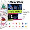 Marcadores de tela Amazon transfronterizos, bolsas de tela para ropa, bolígrafos creativos para graffiti, bolígrafos de secado rápido y resistentes al sol para niños