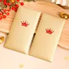 Envelope Vermelho Personalizado Popular Bolo de Aniversário Coroa Dourada Envelope Vermelho Universal Fosco com Opção de Impressão de Logo