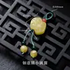 Pingente de Vidro Estilo Chinês Imitação de Jade Borboleta Vagem de Lótus Pequeno Charme Acessório DIY Feito à Mão Pulseira Broche Hanfu Qipao